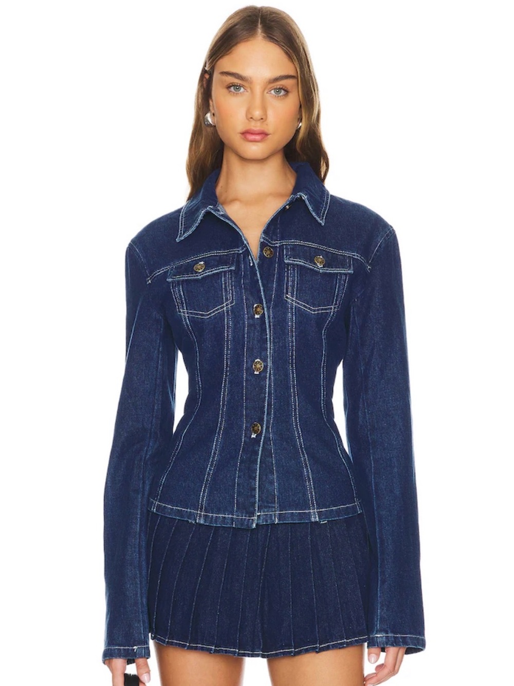 Lioness Dark Blue Denim Jean Jacket